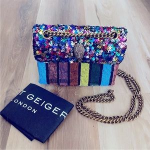 Kurt Geiger London Rainbow Sequin Mini Kensington Crossbody